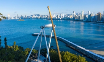 Finalizado o içamento e montagem das bases da BC Big Wheel